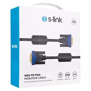S-LINK SLX-900 1.8metre VGA Görüntü Kablosu Gold